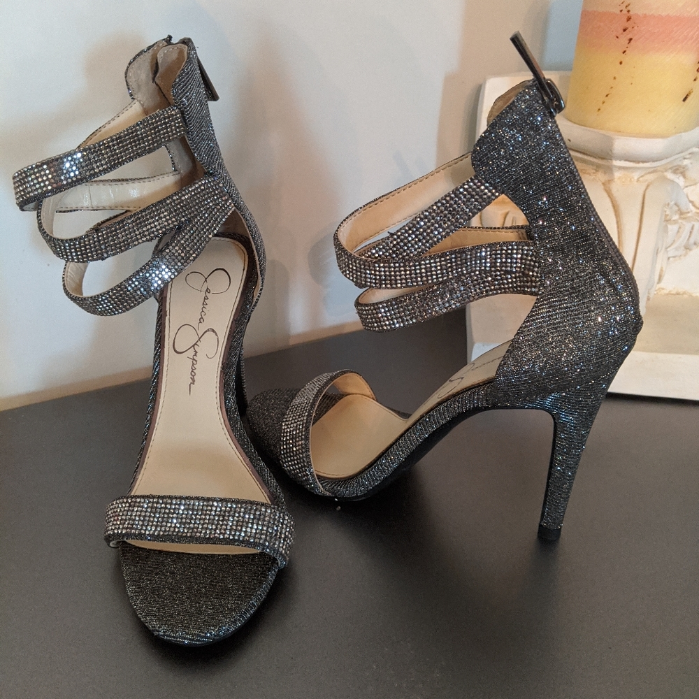 Silver Sparkle High Heels